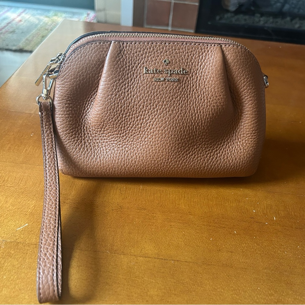 Kate Spade Tan Leather Wristlet